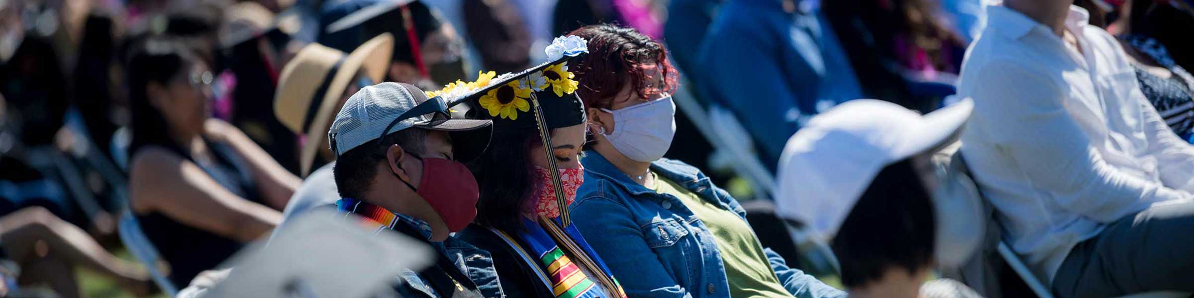 Faculty on stage at UC San Diego Commencement